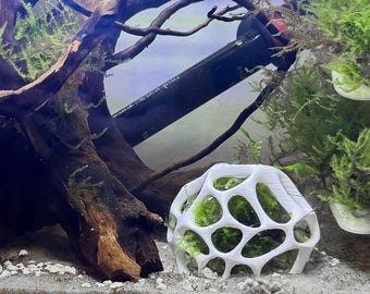 Cúpula de musgo para acuarios: escondite natural para camarones, decoración para acuarios de camarones, accesorio de paisajismo acuático para la cría de camarones / Neocaridina y Caridina.
