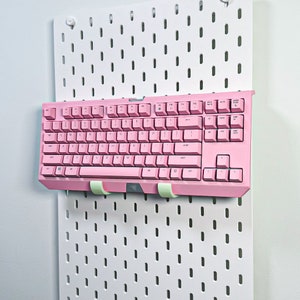 Universal-Tastaturhalterung für Wand oder IKEA Skadis Pegboard - Organisation des Spielbereichs | Game Room Office Organisation - 2-er Set