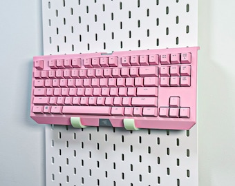 Universell tangentbordsmonteringsskärm - Vägg eller IKEA Skadis Pegboard - Organisera spelutrymme | Spelrumskontorsorganisation - Set om 2