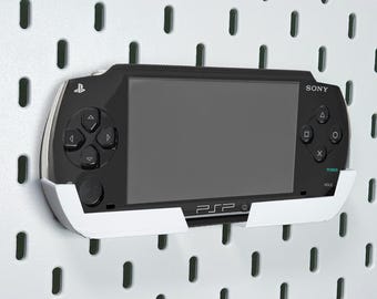 PSP Playstation Portable Mount Display - Wall or IKEA Skadis Pegboard - Organize Gaming Space Setup | Game Room Organization