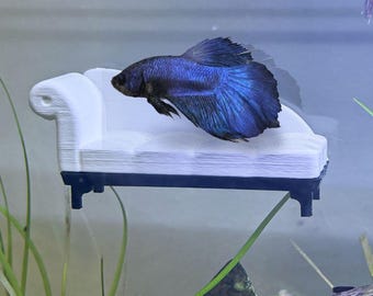 Magnetic Chaise Lounge Perch / Hammock for Bettas Blenny Decor & Enrichment | ALGAE-RESISTANT | Entertainment for Fish