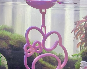 Floating Kawaii Melody Betta Swim Ring | Betta Decor & Enrichment Hoop | ALGAE-RESISTANT Entertainment for Fish Aquariums