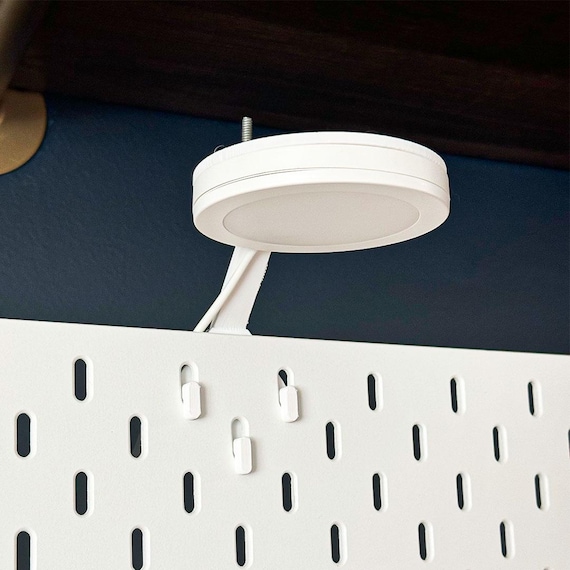 IKEA MITTLED LED Spotlight Mount - Ikea Skadis Pegboard - Organize