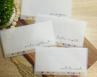 A6 Cash Envelopes | Custom Script Envelopes | Cash Stuffing | Budgeting