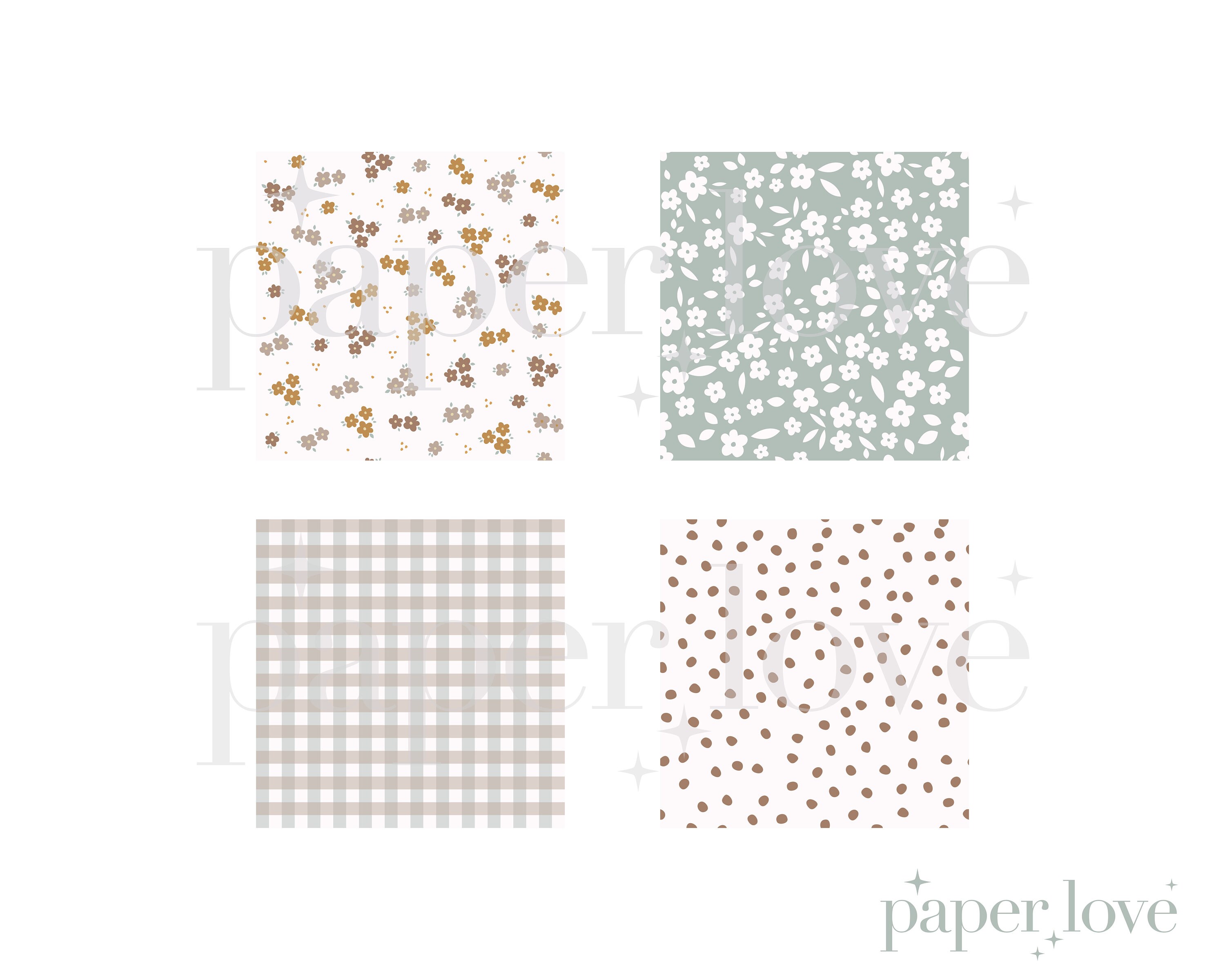 Spring Floral Digital Paper, Floral Seamless Repeat Pattern ...