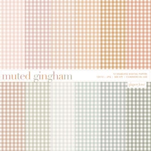 Boho Muted Gingham Nahtloses Muster, Boho Hintergründe mit Gingham Muster, bedruckbares digitales Papier, Gingham Muster, Hintergründe, kommerzielles digitales Papier