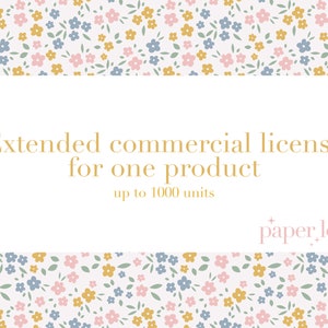 Uitgebreide commerciële licentie voor één digitale papierset. Tot 1000 eenheden/verkoop/geen krediet vereist