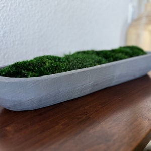 Sustainable Home Decor Paulownia Wood Bowl Preserved Moss Eco-friendly Rustic Handmade Decoration Biophilic Design Wedding Centerpiece Office Decor Home Staging Low Maintenance Greenery