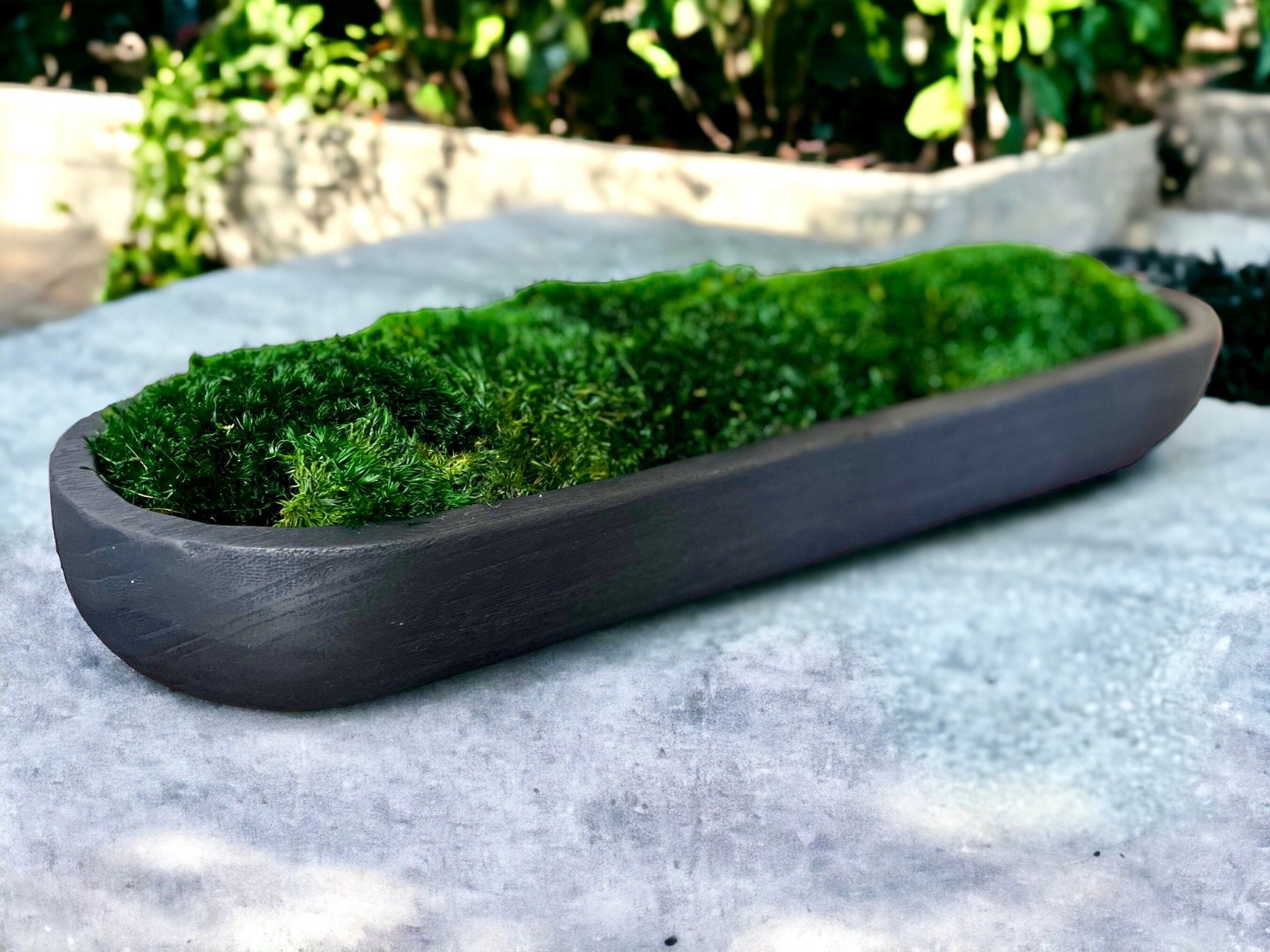 Moss Bowl Centerpiece for Dining Table Dough Bowl for House Warming