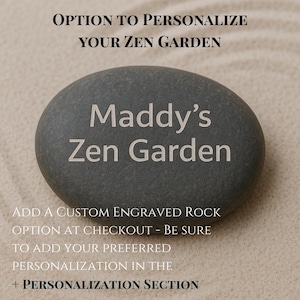Zen Gift Set for Desk Office Decor Buddha gift stress relief Relaxation Gift Stone Zen Garden Kit for Home Meditation mindfulness gift image 2