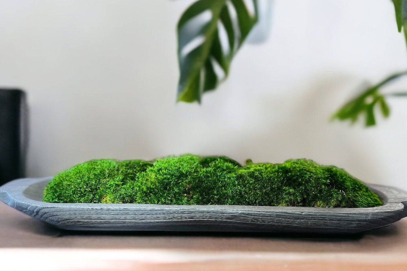 Moss Centerpiece Nature Inspired Table Decor Long Moss Bowl Centerpiece for  Dining Table Moss Arrangement for Client Gift Table Centerpiece 