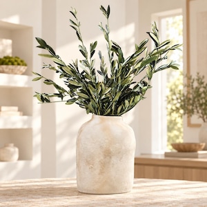 Italian Preserved Olive Branch Decor Farmhouse Neutral Home Mediterranean Housewarming Gift Preserved Dried Olive Branches Real Greenery