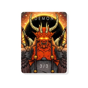 3/3 Demon Token for Magic The Gathering