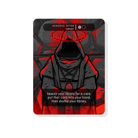 demonic tutor mtg card Magic the Gathering MTG Demonic Tutor Black Unlimited Uncommon