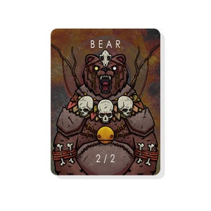 Bear Token for Magic The Gathering
