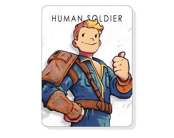 Fallout 1/1 menselijke soldaattoken voor Magic The Gathering