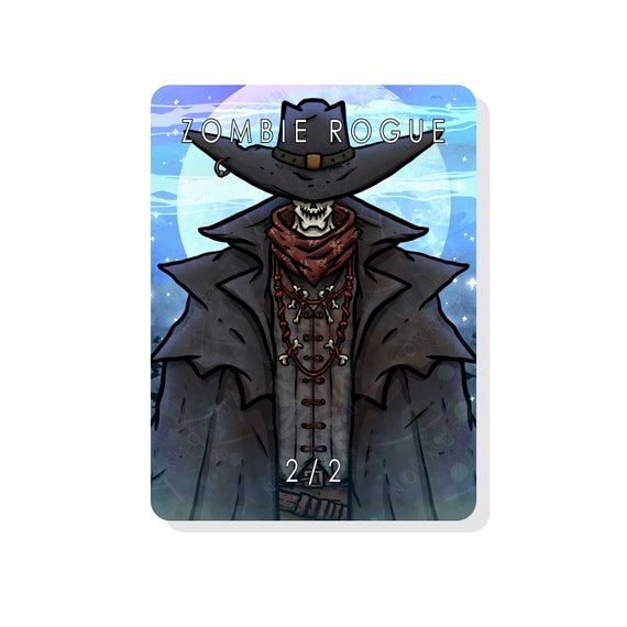 2/2 Zombie Rogue Token for Magic the Gathering - Etsy