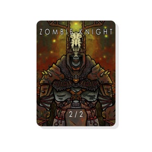 Zombie Knight Token for Magic The Gathering