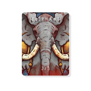 3/3 Elephant Token for Magic The Gathering