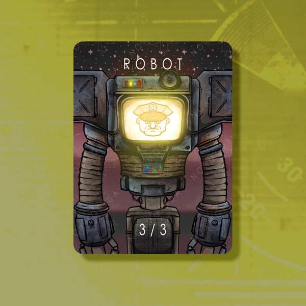 Fallout Securitron Robot Token for Magic The Gathering