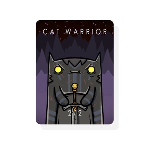 Cat Warrior Token for Magic The Gathering
