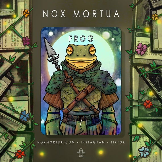 1/1 Frog Token for Magic the Gathering - Etsy