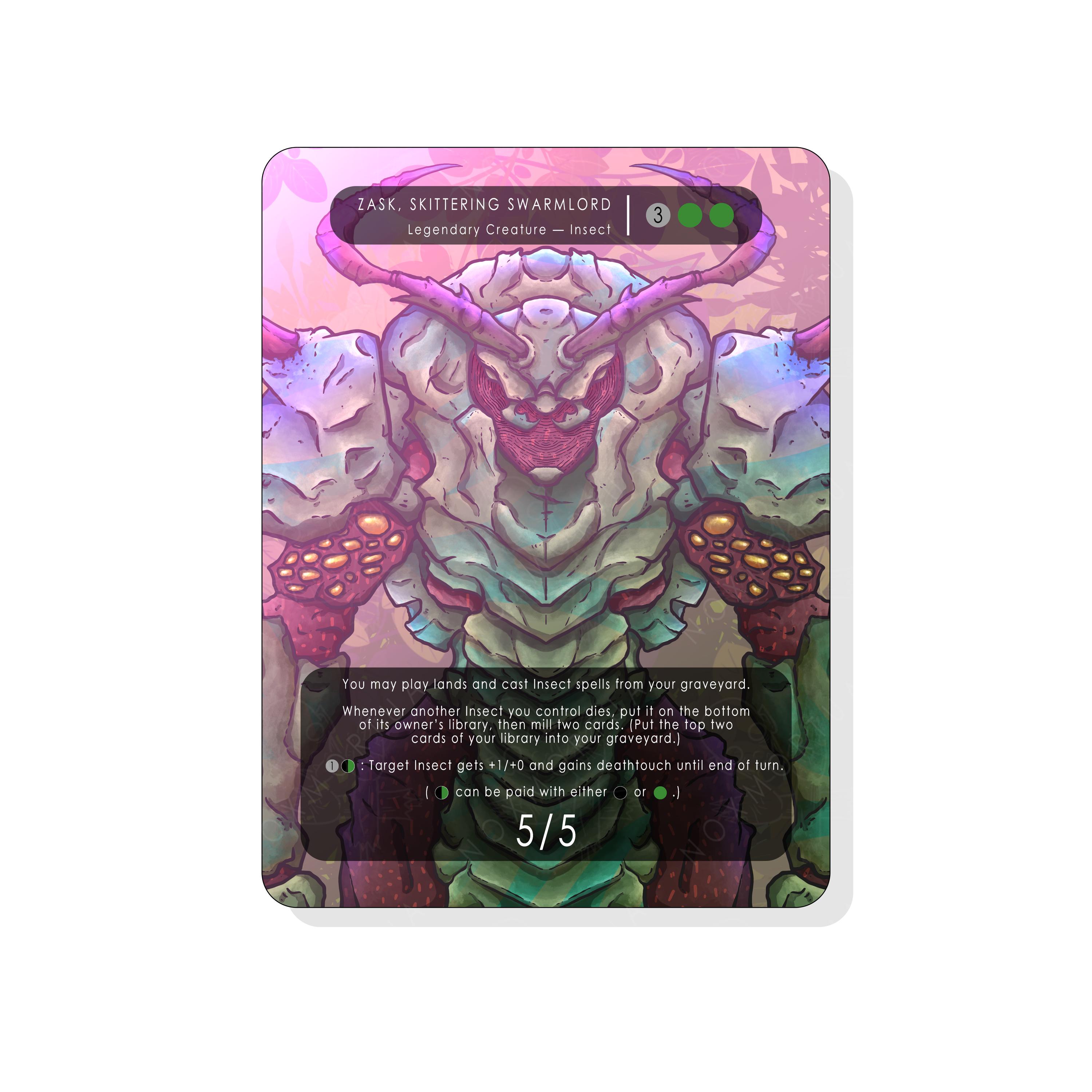 Zask, Skittering Swarmlord Proxy for Magic the Gathering - Etsy
