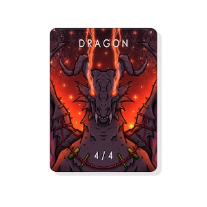 4/4 Dragon Token for Magic The Gathering