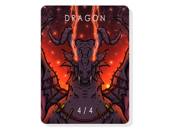 マジック・ザ・ギャザリングのドラゴン 4/4 トークン 5 枚 - Etsy 日本