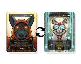 Rin and Siri Double Sided  Proxy for Magic The Gathering