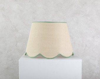 Scallop Lampshade - Natural Jute - Large (35cm)