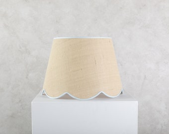 Scallop Lampshade - Natural Jute - Large (35cm)