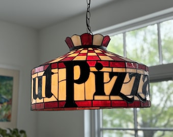 Vintage Pizza Hut Lamp -- Full-Size Tiffany Style Light with Chain -- BRAND NEW