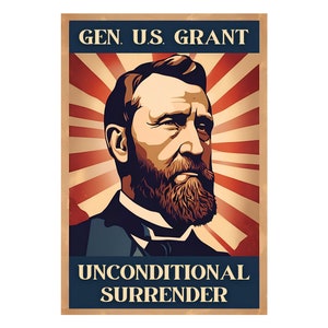 Ulysses S. Grant Vintage Bürgerkrieg Postkarte - NEU 4 x 6 ungepostet