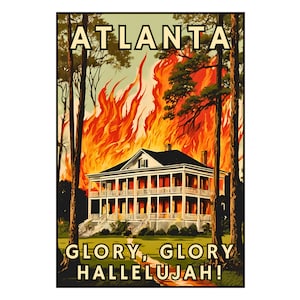 Carte postale vintage de la guerre d'Atlanta, bataille d'Atlanta -- NOUVELLE 4 x 6 non postée