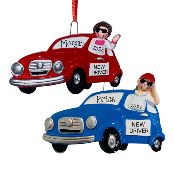 Personalized New Driver Ornament with New Car My First Car Ornament Driver's License Ornament Custom Personalized Christmas Gift