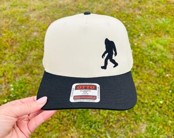 Embroidered Sasquatch Ball Cap Choose Your Bill and Thread Color – Bigfoot Hat Adjustable Snap Back