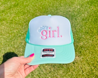 God’s Girl Custom Embroidered Trucker Hat – Choose Style, Color