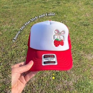Strawberry Trucker Hat - Etsy