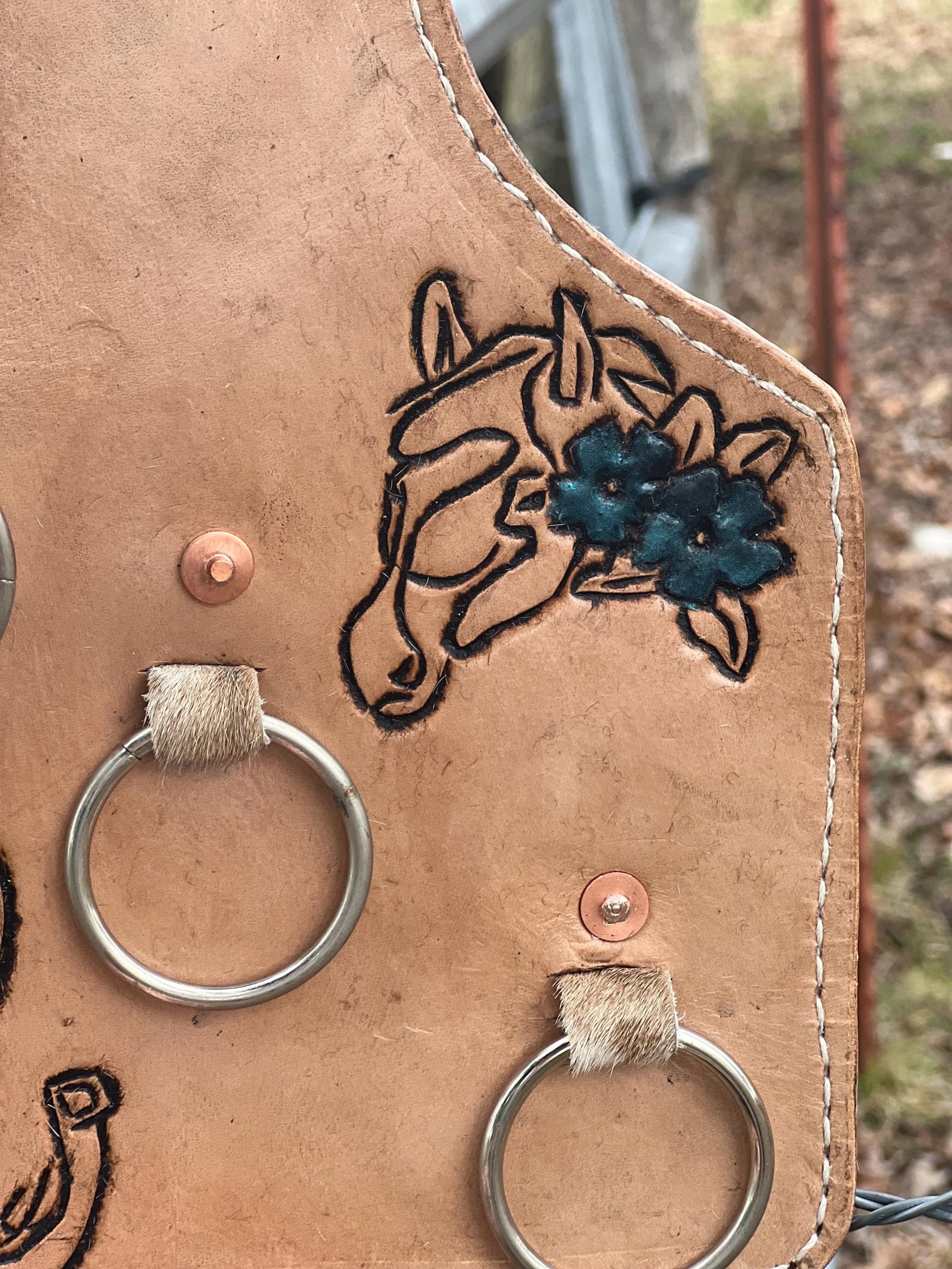 Cow Tag Wild Rag Holder With Cowhide - Etsy