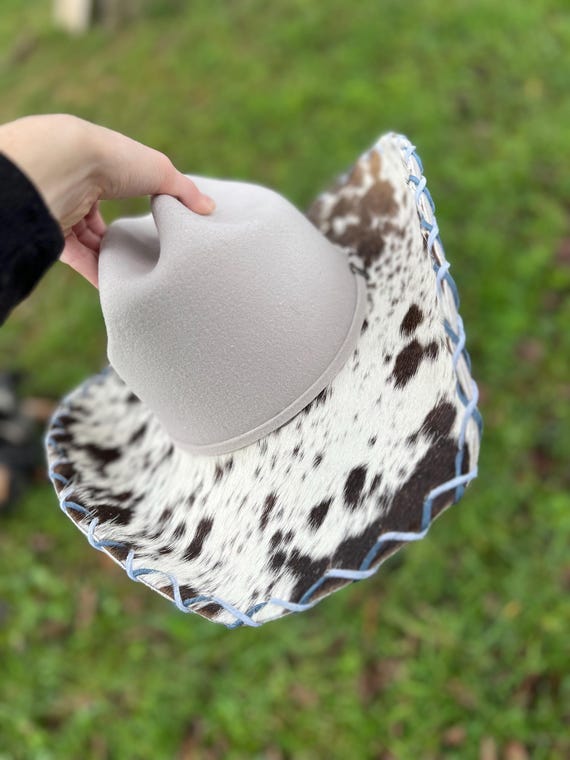 Cowboy/cowgirl Hat Designs With Cowhide - Etsy display picture 2