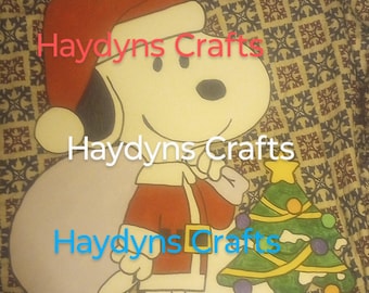Santa Snoopy and Woodstock