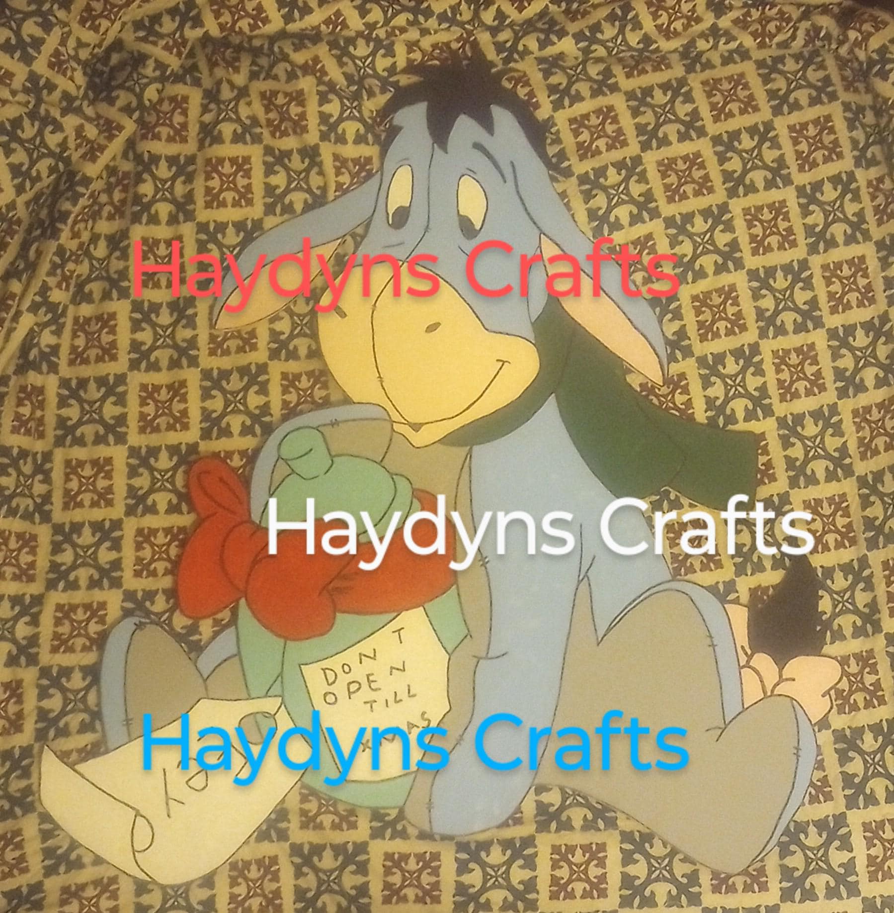 Eeyore Christmas pattern PDF file digital download