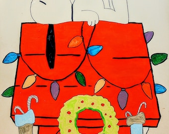 Snoopy and Woodstock Christmas pattern download PDF