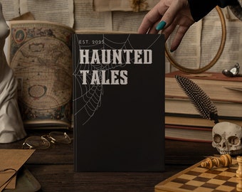 Diario de tapa dura de Cuentos embrujados - Cuaderno lindo - Regalo de Halloween de Cuentos embrujados