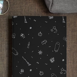 Spooky Hardcover Journal - Cute notebook - Spooky Doodles