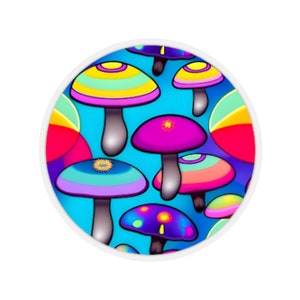 Adesivi Stoner a forma di fungo - Regalo divertente o accessorio carino - Adesivo con sfondo trasparente