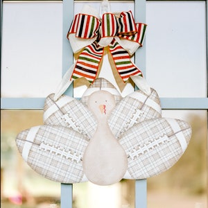 Door Hanger- Football Turkey (Thanksgiving, Fall decor, grandmillenial, chinoiserie)