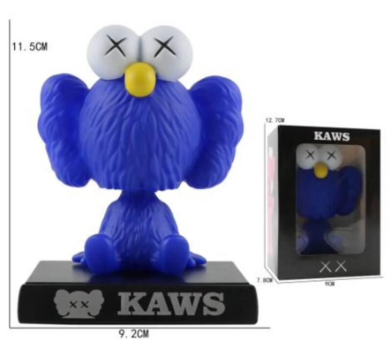 Kaws Sitting Down Bear Doll Figure Statue With Box Etsy