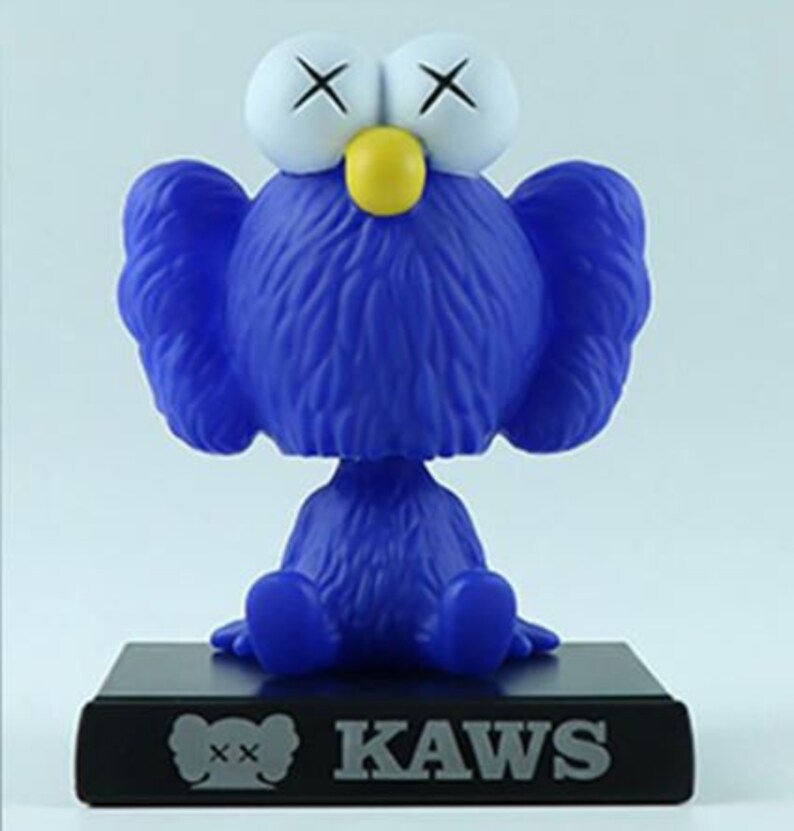 Kaws Sitting Down Bear Doll Figure Statue With Box Etsy